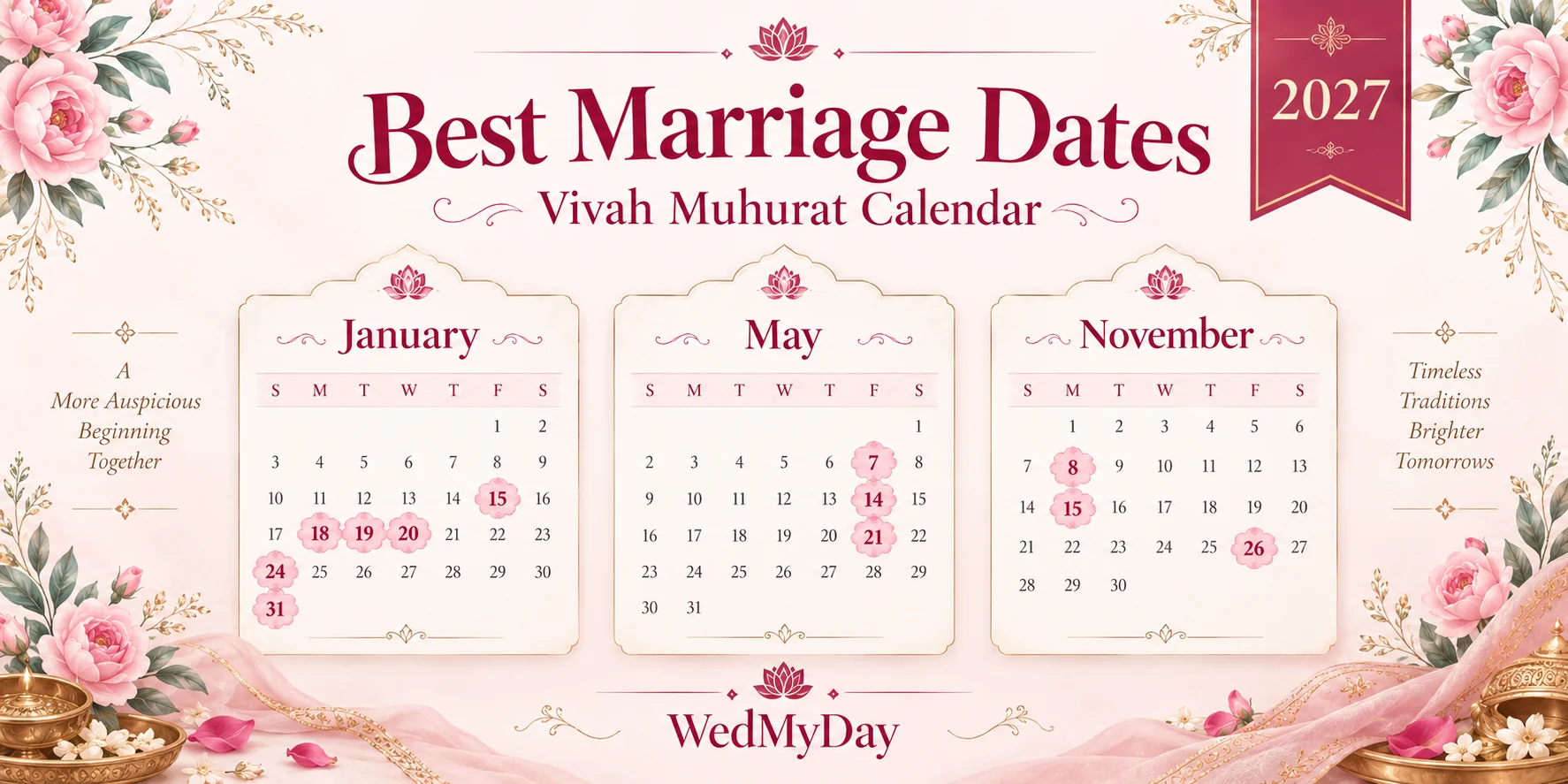 Best Marriage Dates in 2027: Auspicious Hindu Wedding Dates and Vivah Muhurat
